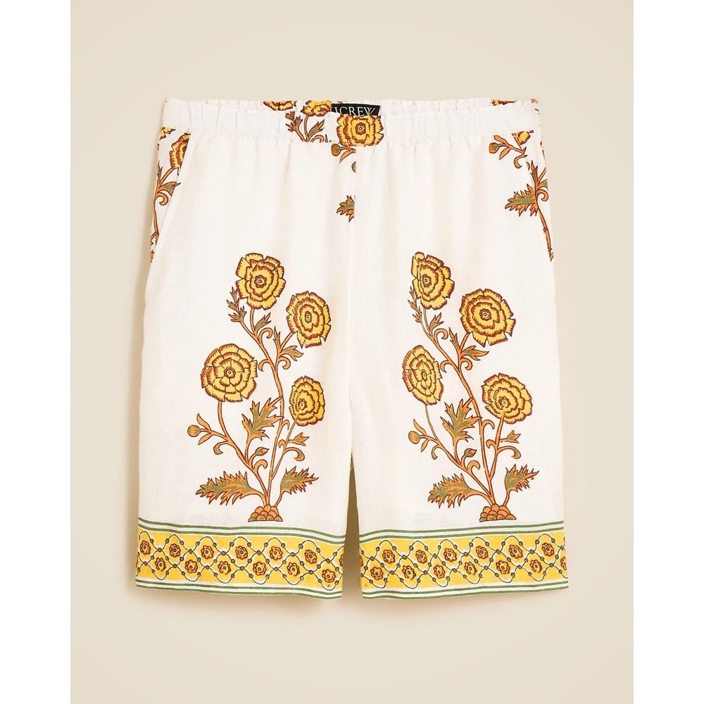 J.Crew 7" Stratus Short in Linen Women's XXS Floral Block Print NWT - Picture 9 of 9
